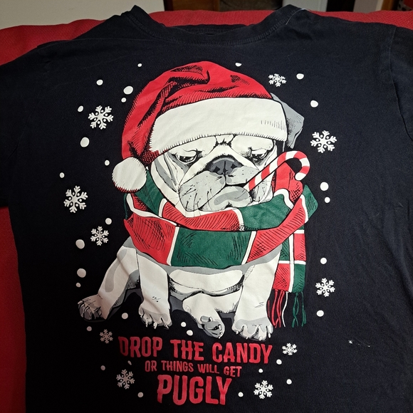 Pug Christmas t-shirt - Picture 2 of 3